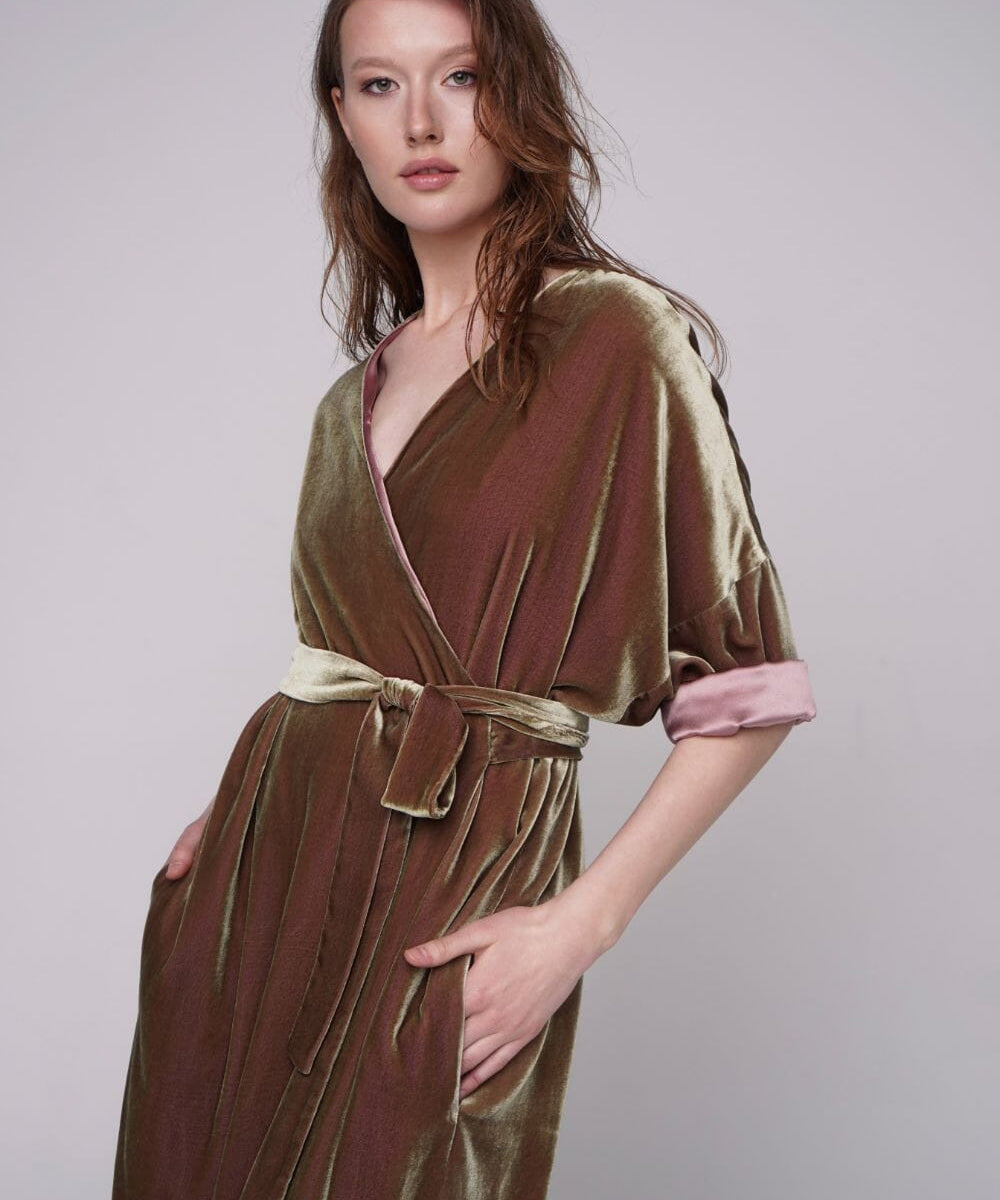  Amber Dusk Robe Olive Product Amoralle