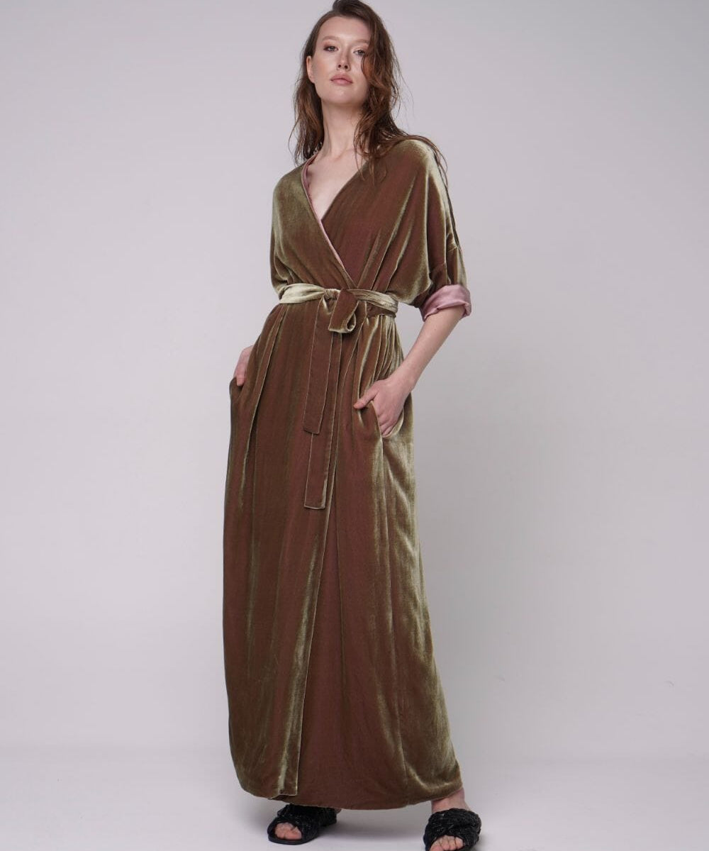  Amber Dusk Robe Olive Product Amoralle