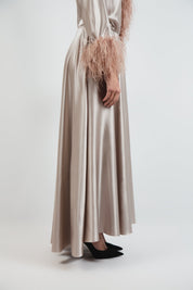  Lift Me Up Silk Robe Beige Product Amoralle