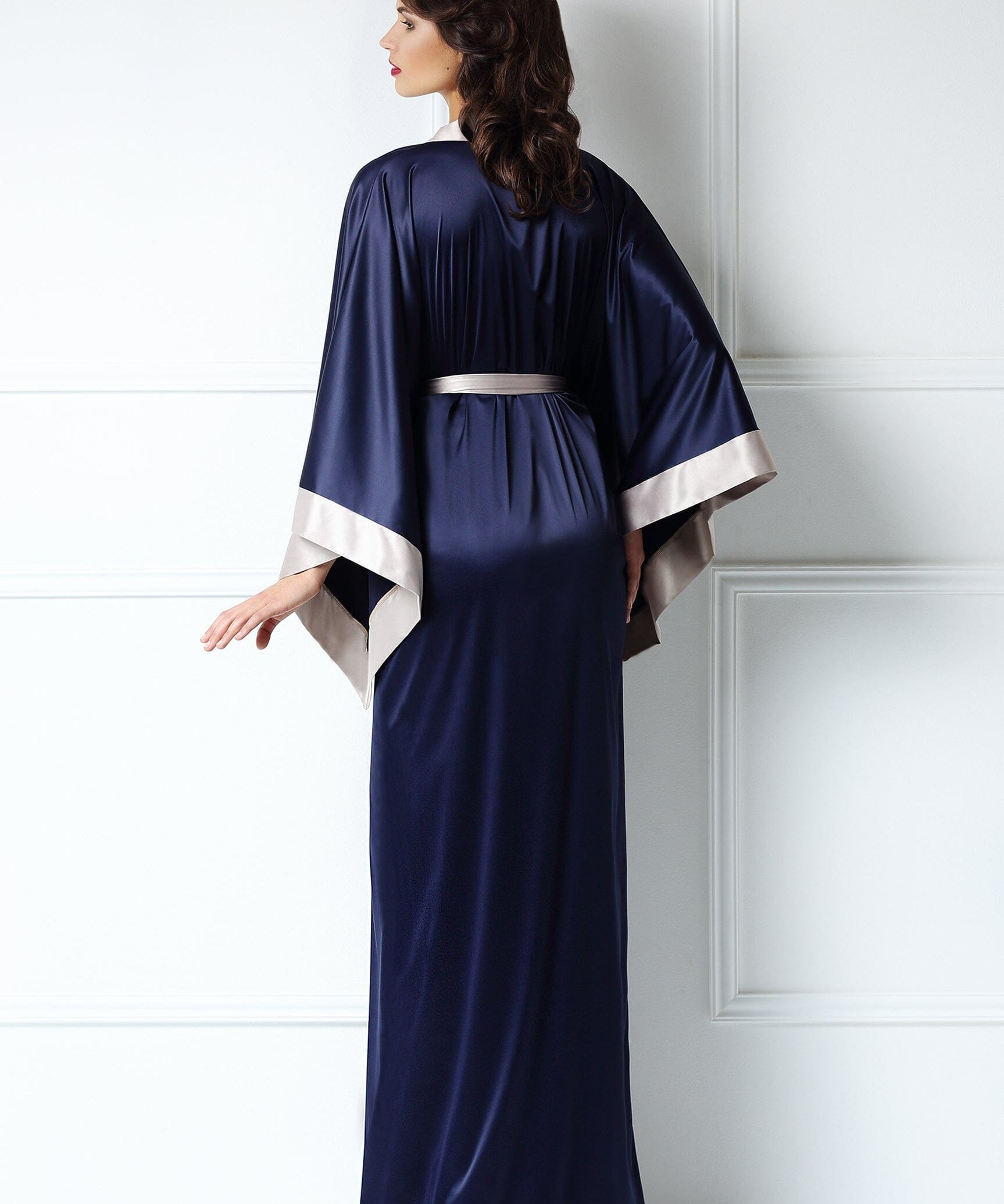  Sapphire Satin Kimono - Robe Product Amoralle