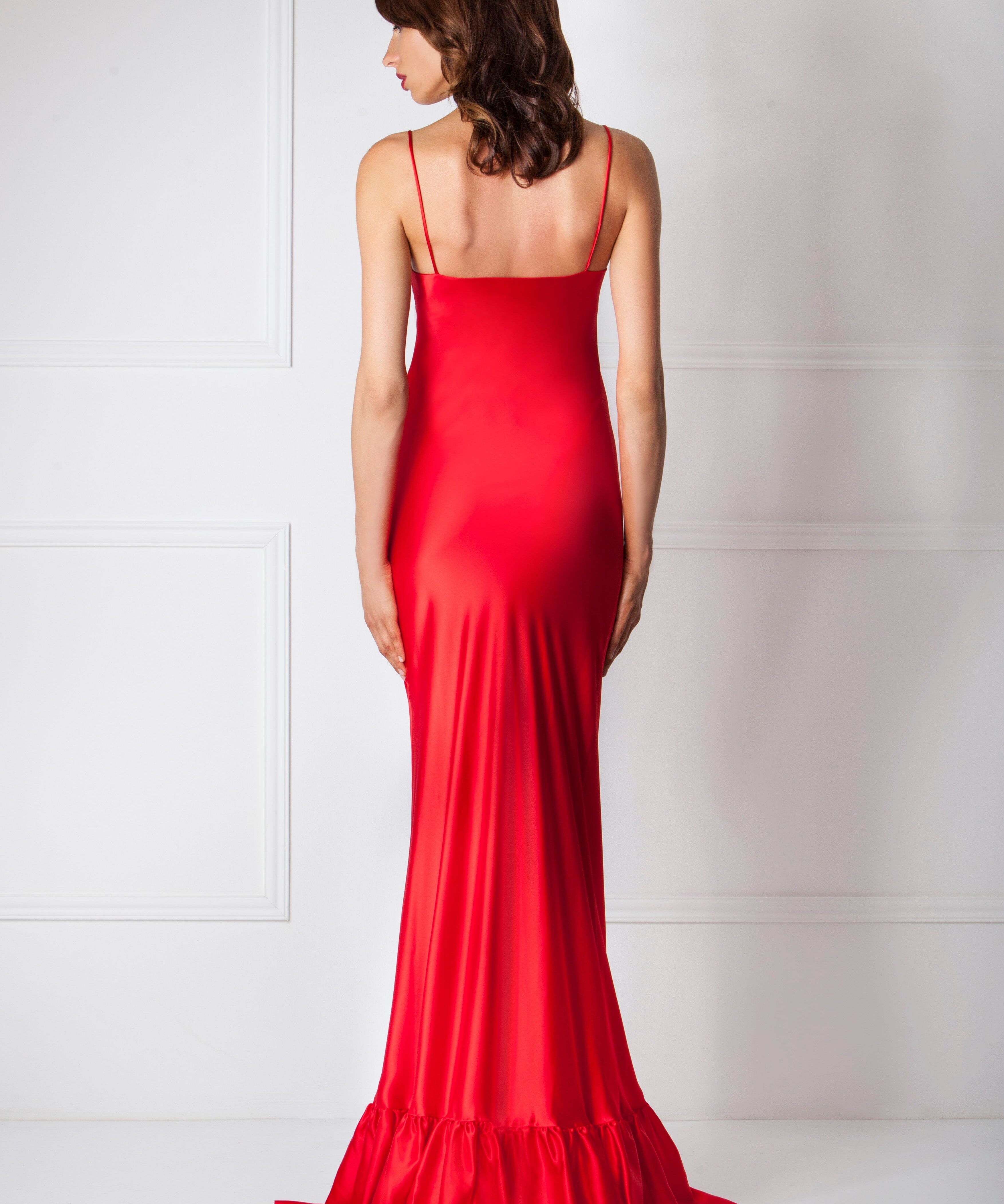  Scarlet Silk Maxi Slip Product Amoralle